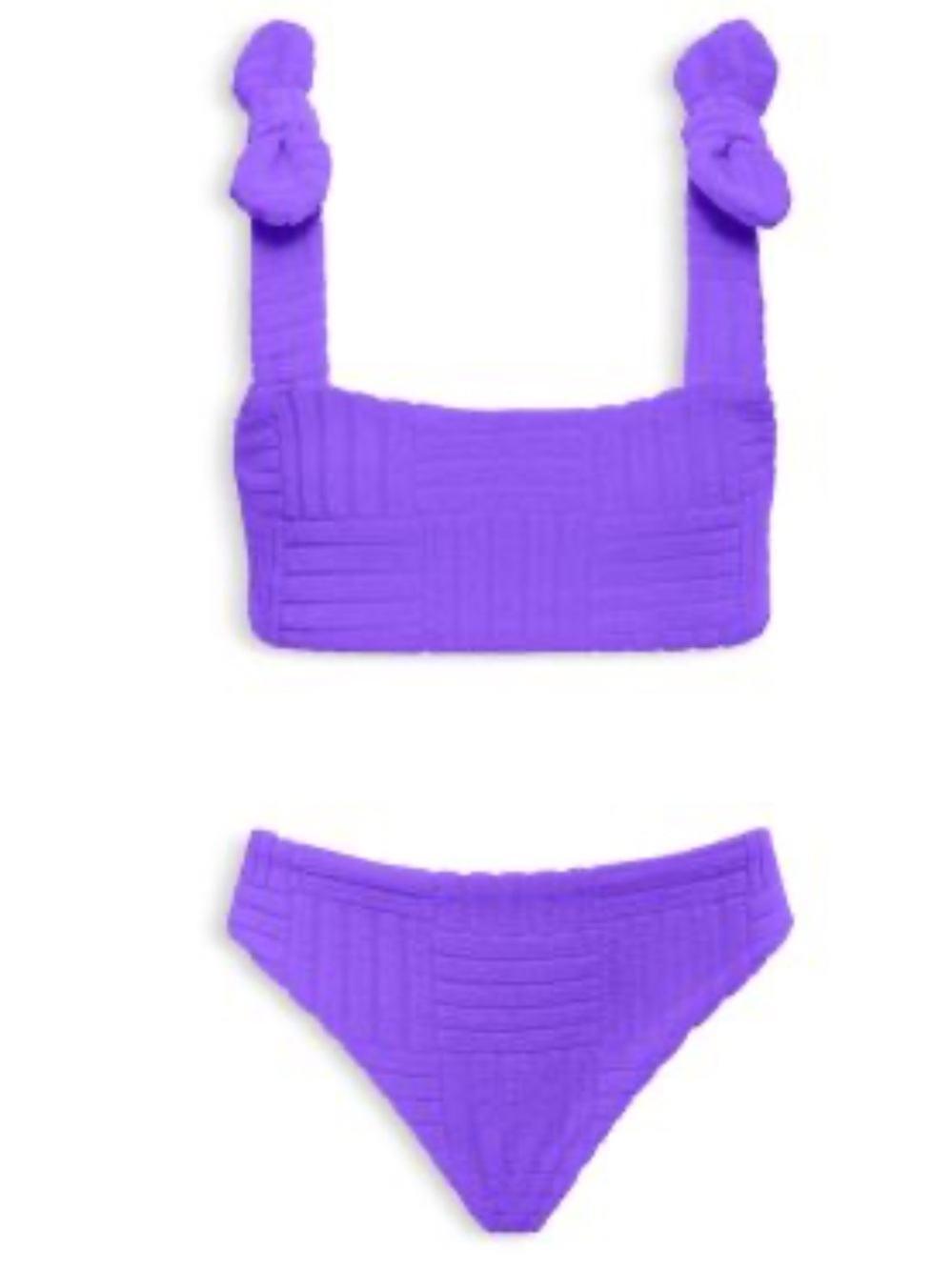 Beach Riot Girls Purple Terry Two-Piece Bikini